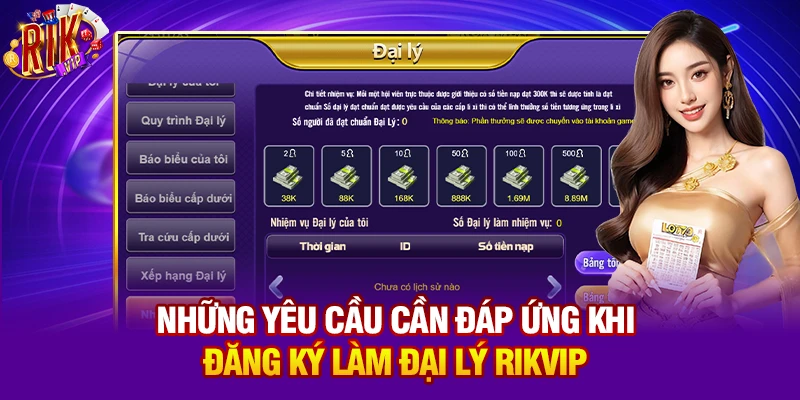 Những yêu cầu cần đáp ứng khi đăng ký làm đại lý Rikvip